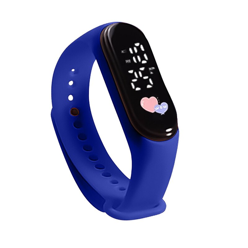Reloj deportivo con pantalla electrónica Led para niños, pulsera Digital con números, correa de silicona, informal