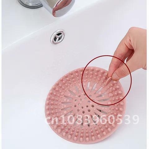 Drain Hair Catcher Cover Kitchen Sink Filter Sewer Outfall Strainer PVC Gadgets Accessories Lavabo 5 colors