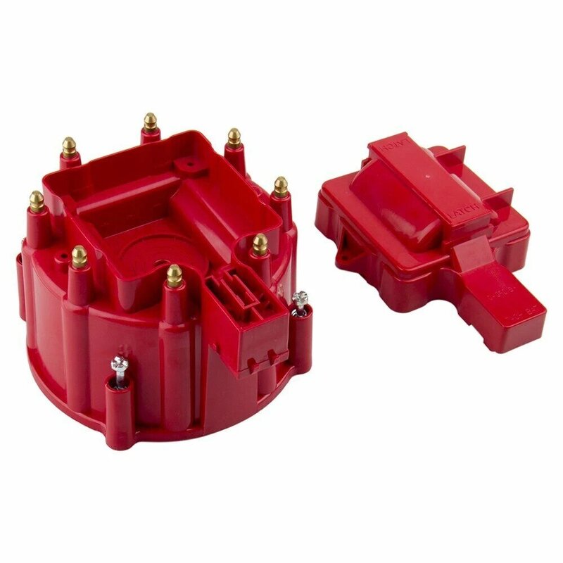 Bobina y Rotor de Tapa de distribuidor HEI macho rojo para SBC 283, 307, 350, 400, BBC 454, 396