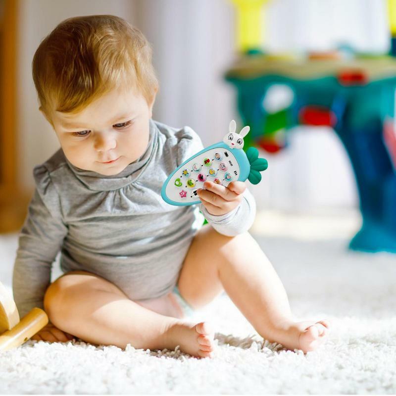 Baby Mobiele Telefoon Baby Early Education Telefoon Learning Machine Met Ademhalingslicht, Verschillende Muziek Klinkt Tandjes Speelgoed