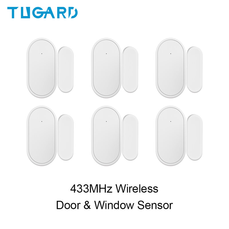 TUGARD-Sensor de Portas e Janelas sem fios, D30, 433mHz, Mini, Armado, Desarmado para Segurança Doméstica, Sistema de Alarme, Controlo Remoto, Aplicação