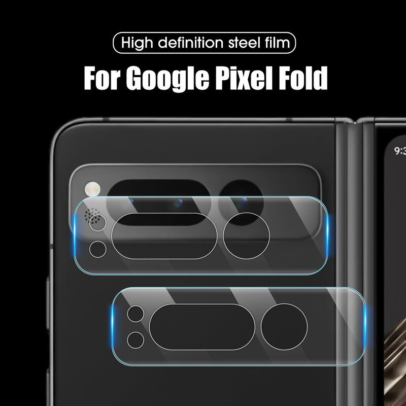 1/2/3PCS Tempered Glass Rear Lens Film For Google Pixel Fold Accessories Back Camera Full Curved Clear Screen Protector