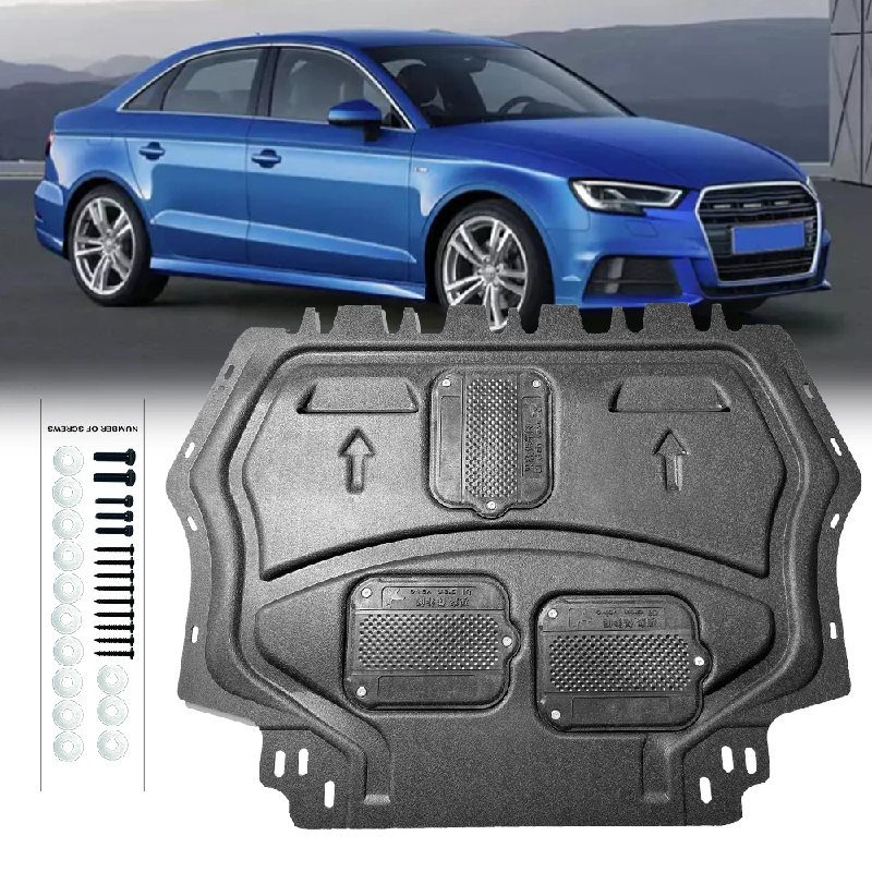 Voor Audi A3 2015-2020 Zwart Onder Motor Beschermplaat Spatscherm Modder Spatbordbeschermer