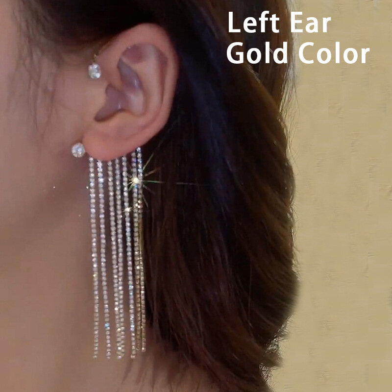 เงินโลหะผีเสื้อคลิปต่างหูผู้หญิงหูโดยไม่ต้องเจาะ Sparkling Zircon หูแฟชั่นเครื่องประดับ