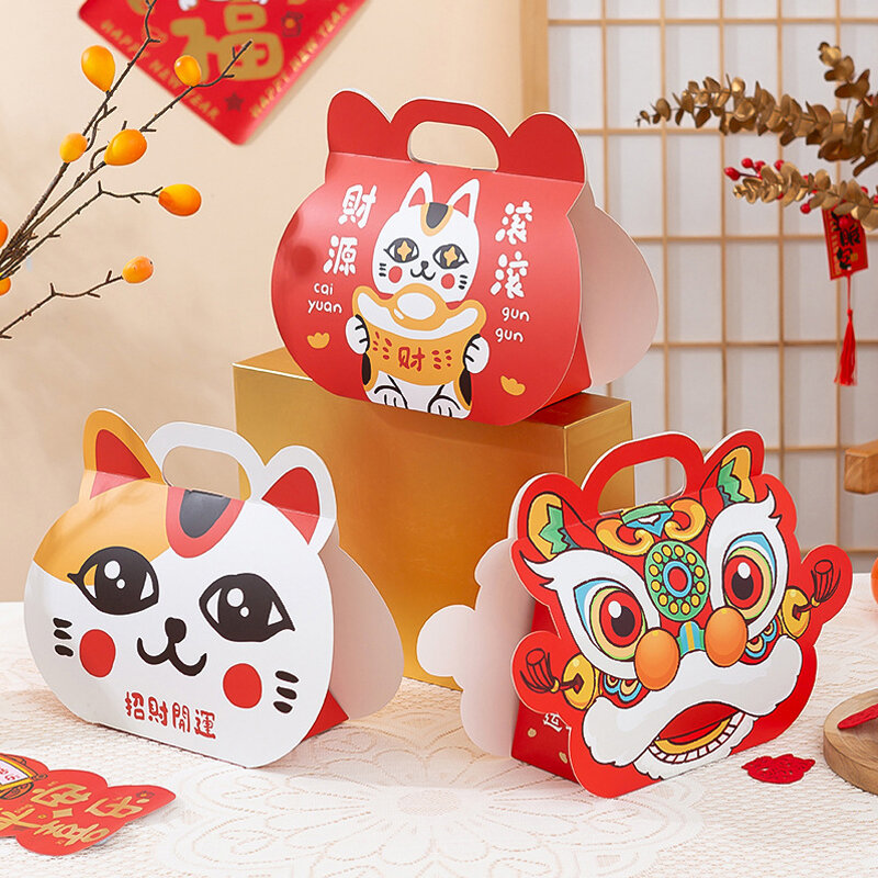 Spring Festival Candy Bags Of Sweet Pasty Cookie Chocolate Packaging Chinese New Year Paper Party Decoration