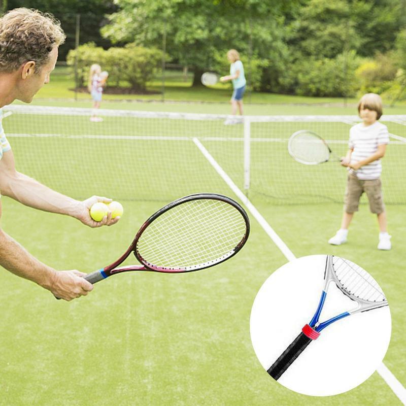 Banda de agarre para raqueta de tenis, anillo de goma elástico, empuñaduras de raqueta de tenis, cubierta absorbente antideslizante para Bádminton
