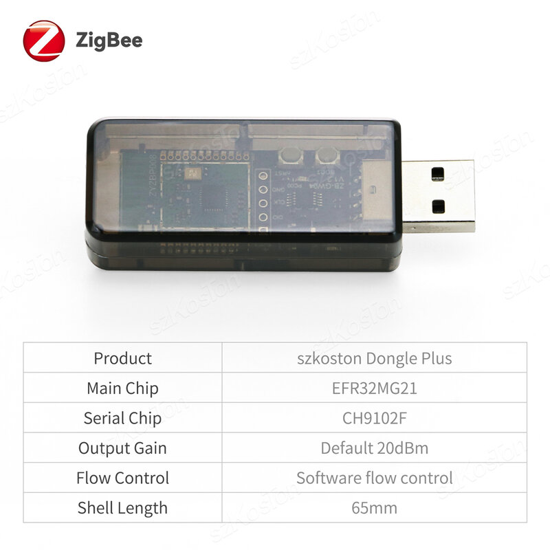 Zigbee 3.0 USB Dongle Plus EFR32MG21 Universal Open Source Hub Gateway Works with Home Assistant openHAB Zigbee2MQTT ZHA NCP