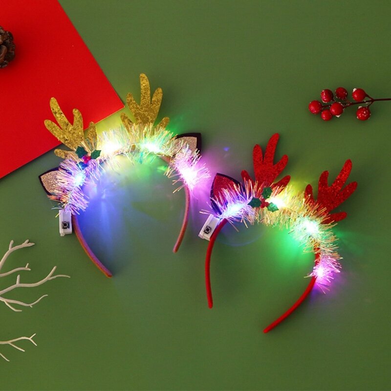 Ikat Rambut LED untuk Pesta Perayaan Ikat Rambut Bersinar dengan Perada N7YD
