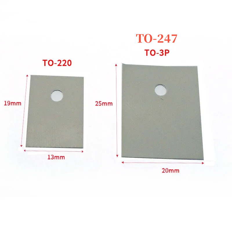 100 шт., силиконовые изоляционные прокладки большого размера от-247 до-220