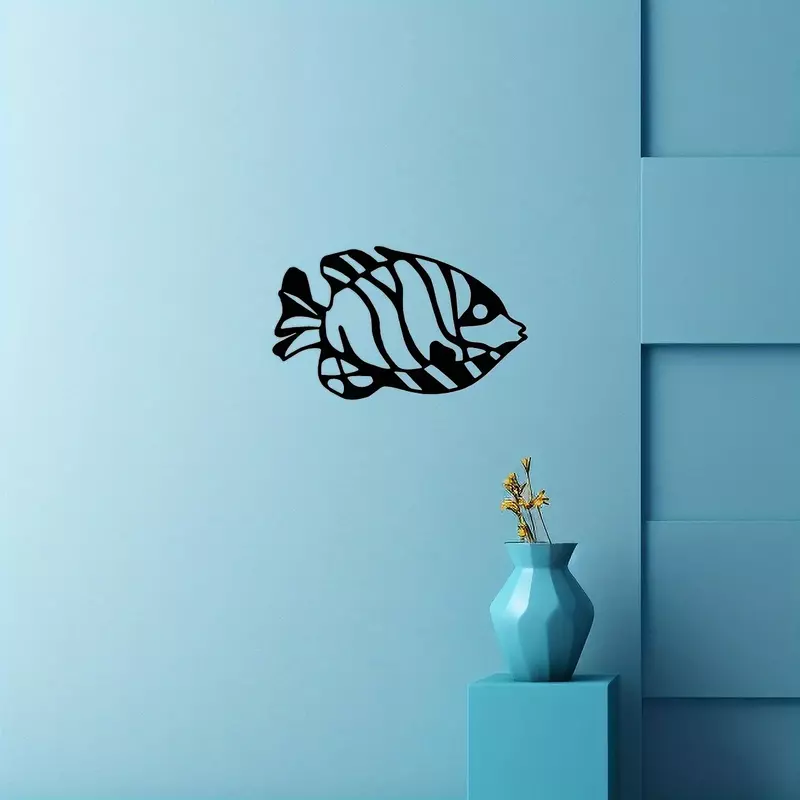 Artigianato 1pc Sea Fish Metal Wall Art per soggiorno, decorazioni per esterni, decorazioni per la casa, decorazioni per la casa della camera da letto, decorazioni per la parete in metallo appeso a parete