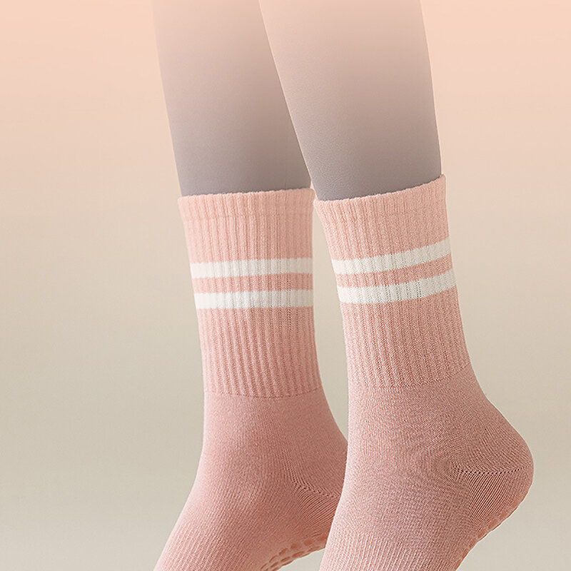 Calcetines antideslizantes con empuñaduras para mujer, medias antideslizantes para Yoga, Pilates