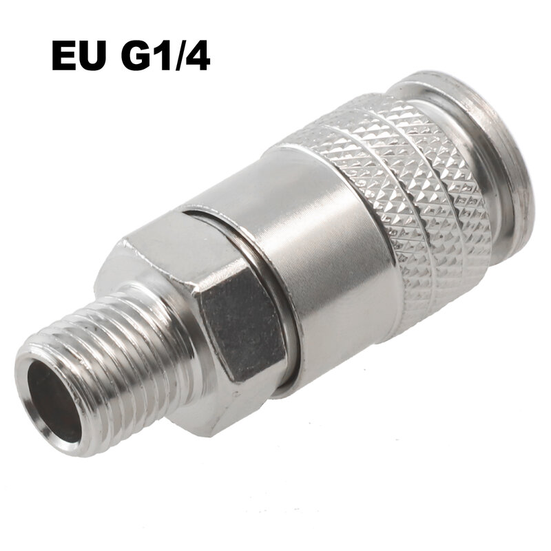Conector de acoplamento rápido para compressor de ar, encaixe pneumático, padrão europeu, UE, tipo Euro, rosca macho 1/4