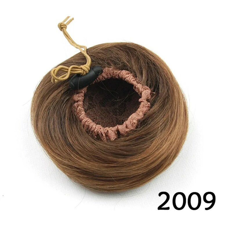 Jepit rambut Chignon sintetis, aksesori rambut wanita penjepit donat dalam rambut