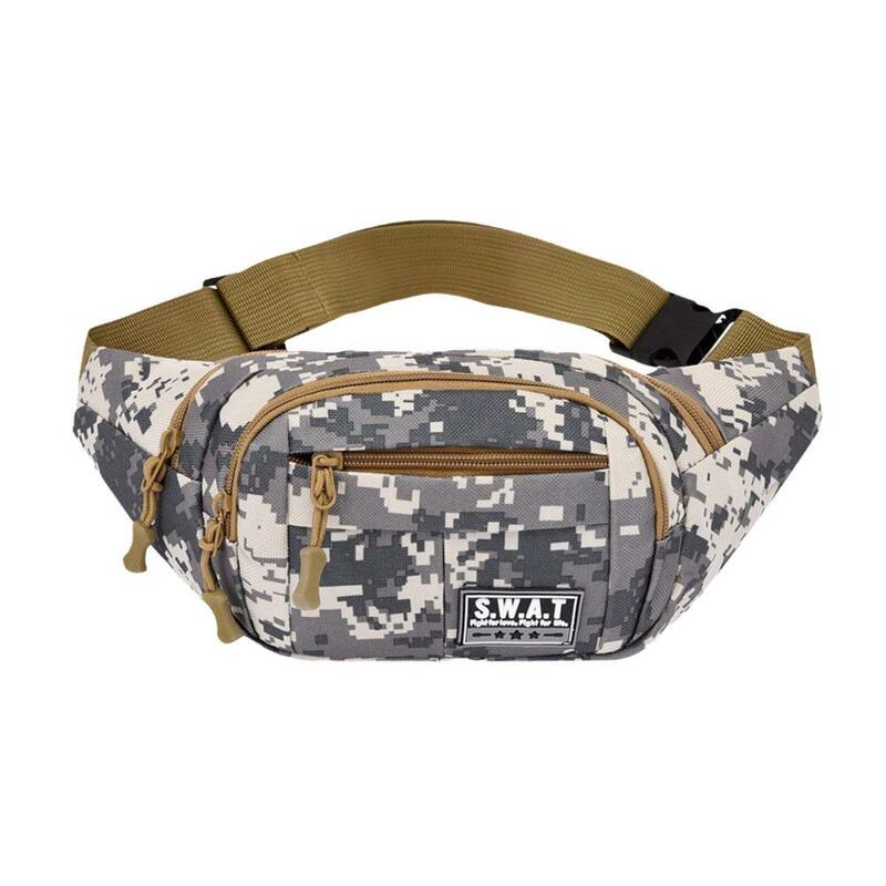 Saco de cintura de camuflagem para homens, Travel Messenger Bag, Mochila de caminhada, Molle Sports Bags, Army Men, Camping, Pesca, Sling Peito, Caça, K7X6