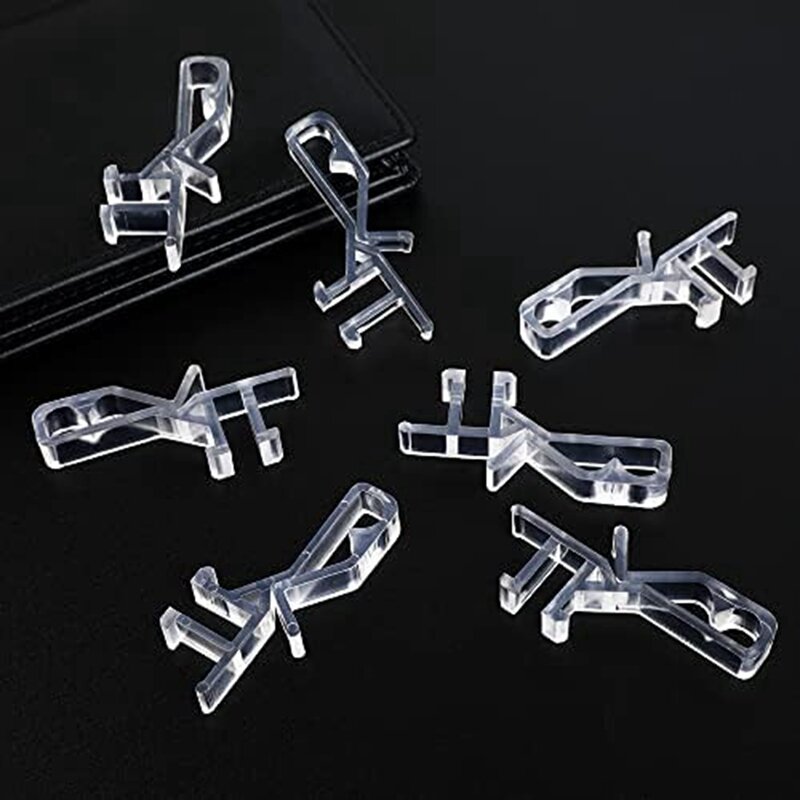 1-7/8 Inch Clear Plastic Valance Clips For The Valance With A Groove In The Back ( 24Pcs )