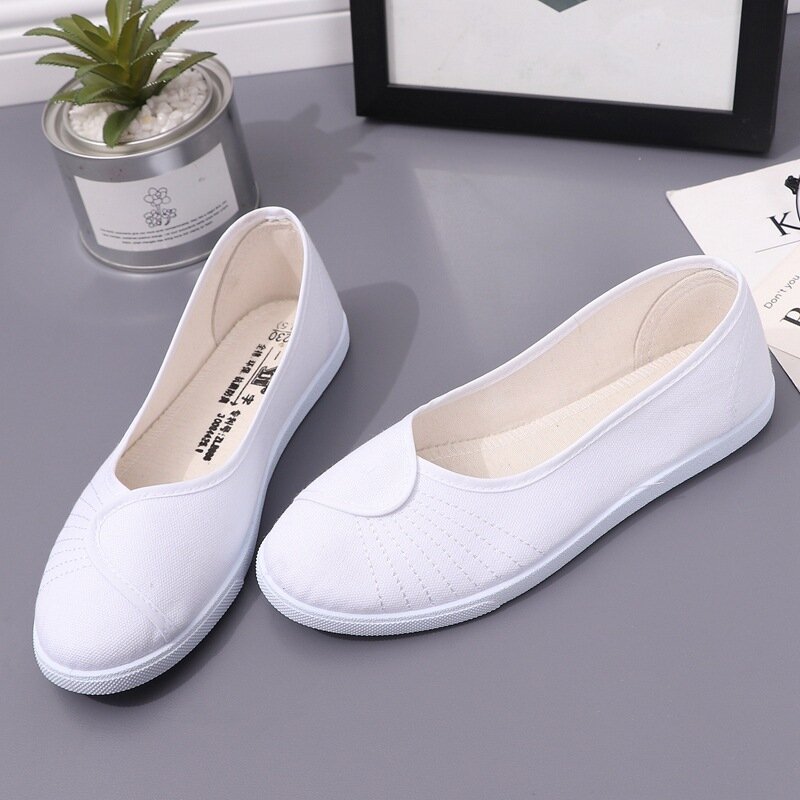 Female Footwear Denim White Flat Women's Shoes Slip on Shoe Offers Free Shipping Y2k Fashion Offer Promotion Light Casual 2024