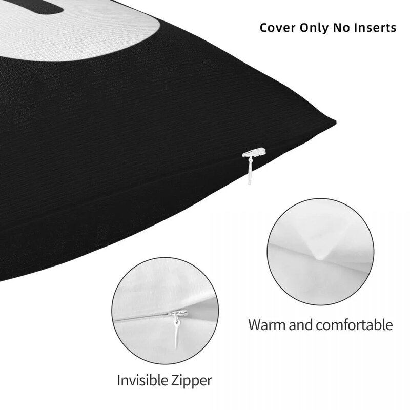 正方形の枕カバー,ソファ用,大型,ロゴ付き