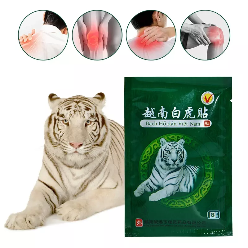 แผ่นแปะบาล์มเสือสีขาวในเวียดนาม120ชิ้นรักษาอาการปวด obat encok rematik แผ่นปูน Relief แก้ปวดคอหลังร่างกายสติ๊กเกอร์ปวดกล้ามเนื้อ