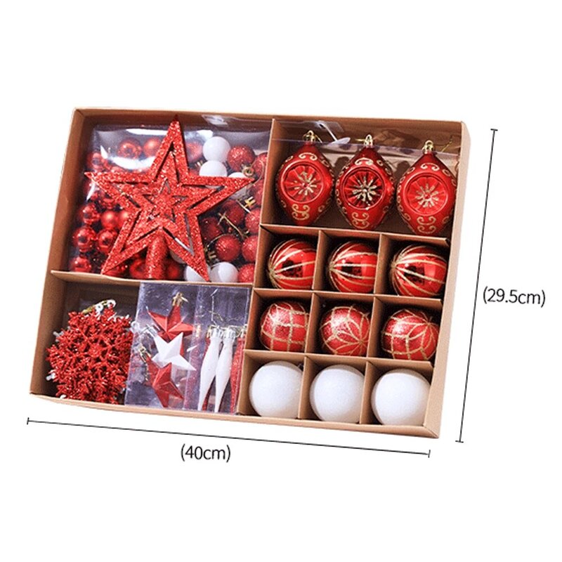 73PCS Party Xmas Ball Various Styles Pendant Brings a Festive Christmas Atmosphere Balls for Parties Weddings Office Buildings