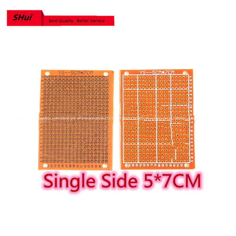 5pcs Single Side Prototype PCB 5x7CM Universal Board Experimental Bakelite Copper Plate Circuirt Board 5*7cm 50*70 50x70mm