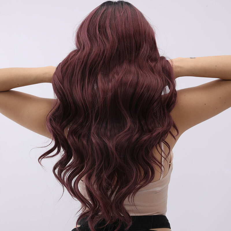 Smilco фиолетовый T-Part 13X5X 1 кружевные Передние синтетические вьющиеся парики для женщин Невидимые кружевные передние предварительно выщипанные парики ежедневная термостойкость