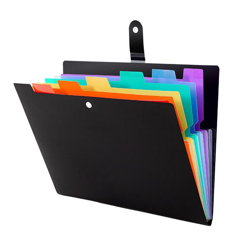 Carpeta de archivos en expansión, organizador de acordeón con 7 bolsillos y etiquetas coloridas, tamaño de carta portátil