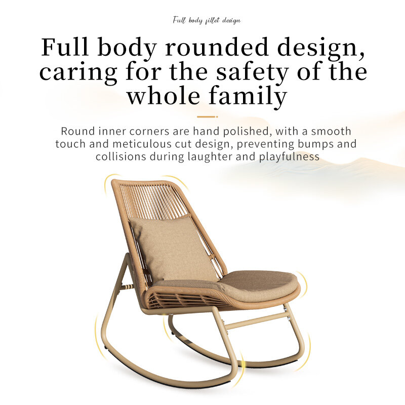 Rocking chair  adult balcony  leisure lounge chair  home rattan chair  light luxury  outdoor courtyard  lazy person  home chair