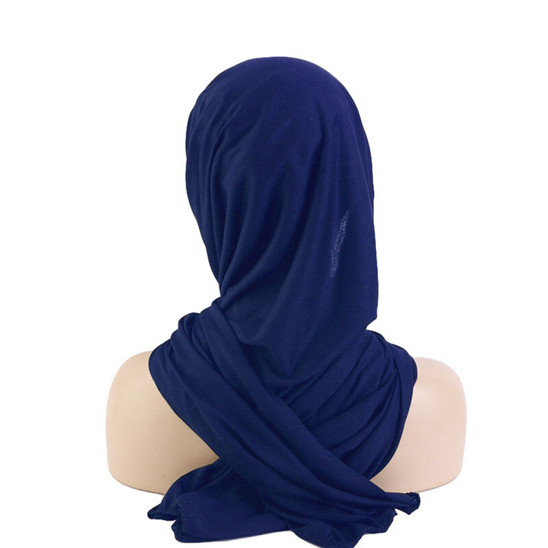 Jilbab panjang, Turban panjang dahi topi silang wanita Muslim Hijab Islami syal kepala tahan debu Non-Slip tabir surya ikat kepala baru