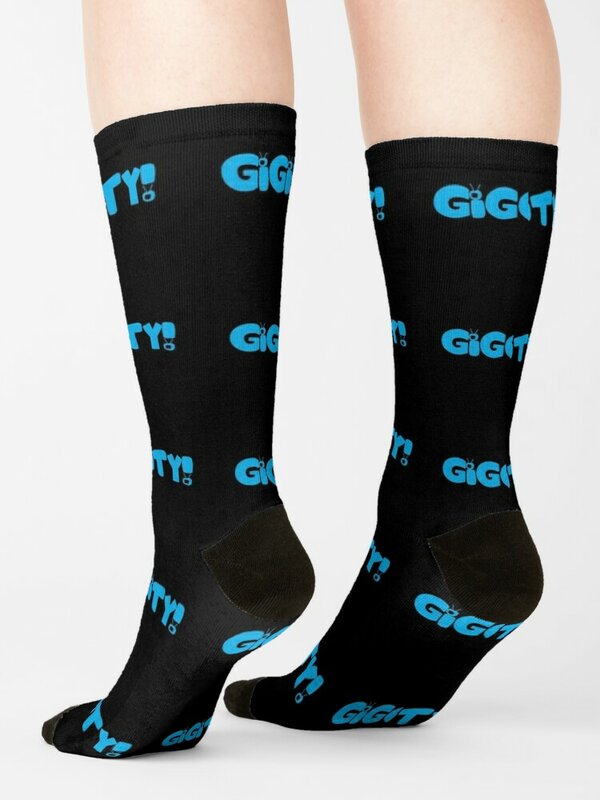 Giggity-Chaussettes de rugby pour hommes et femmes, bas mobiles amusants, chaussettes de compression