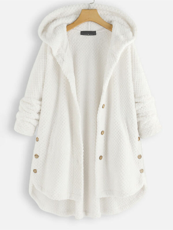 Manteau polaire surdimensionné pour femmes, Cardigan à capuche Double face, grande taille 5XL