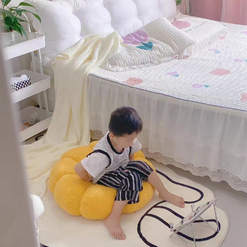 Kawaii miękka imitacja dyniowa pluszowe wypełnione zabawka poduszka domowa Sofa łóżko dekoracyjna poduszka urocze dziecko dziecko dziewczyna prezent urodzinowy