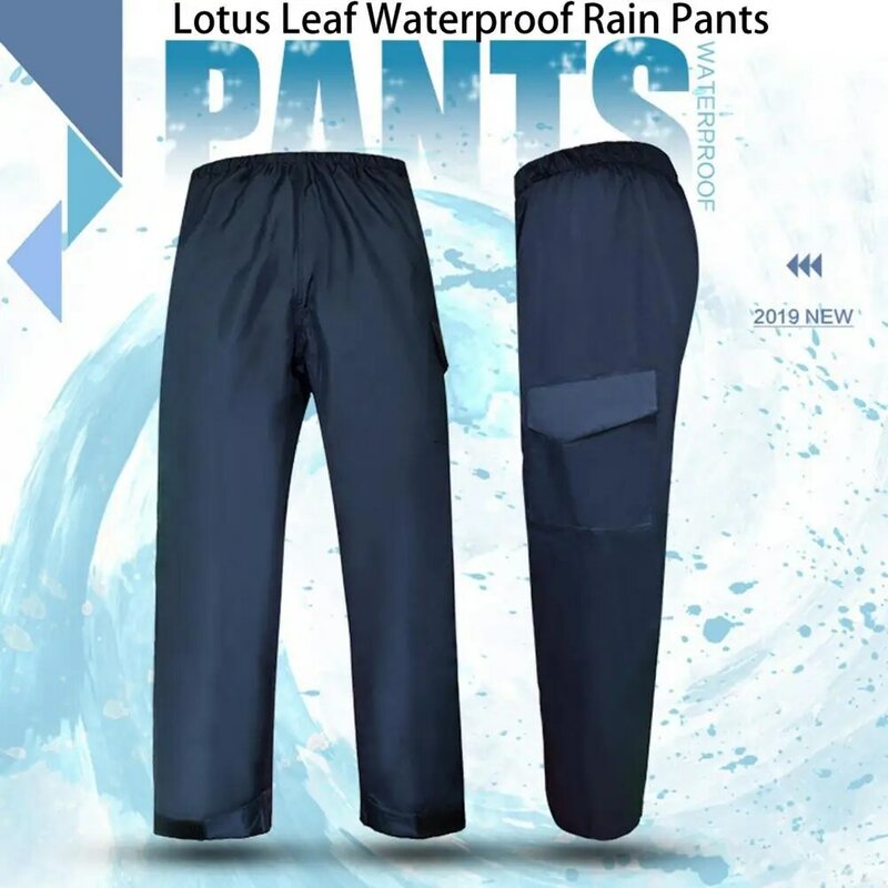 Profesjonalna spodnie przeciwdeszczowe Unisex na całej długości elastyczny pas odporna na zużycie jazda na rowerze spodnie przeciwdeszczowe odporna na deszcz