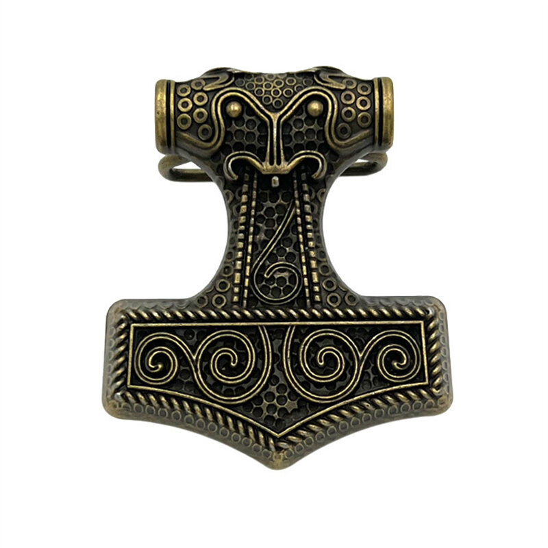 Hebilla de cinturón de martillo de Thor Vikingo, estilo occidental, europeo y americano