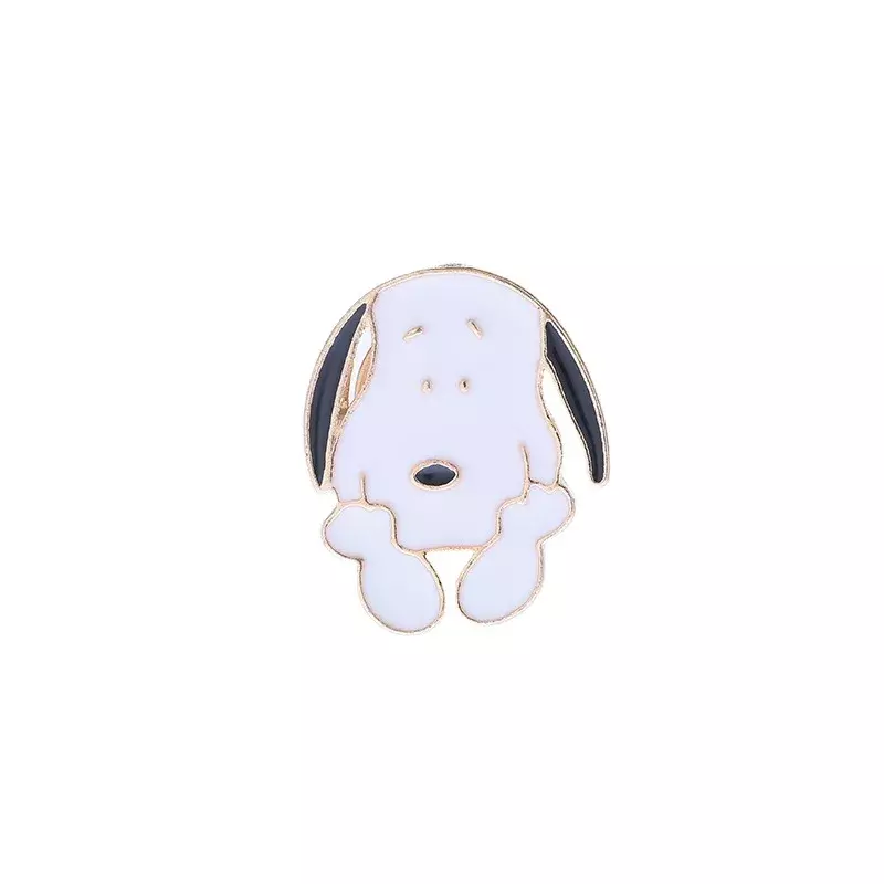 Cute Cartoon Japonês Snoopy Broche Emblema, Personalidade do Estudante, Masculino e Feminino Pins, Neckpins, Decorações de Saco, Anime Esmalte Amigos