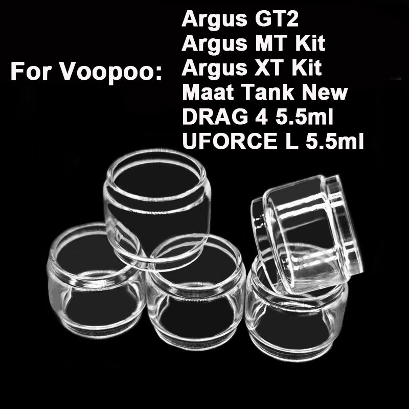 5 buah tabung kaca gelembung untuk Argus GT2 Argus MT XT Kit Maat Tank baru Uforce L Drag 4 5.5ml aksesori tangki wadah kaca lemak