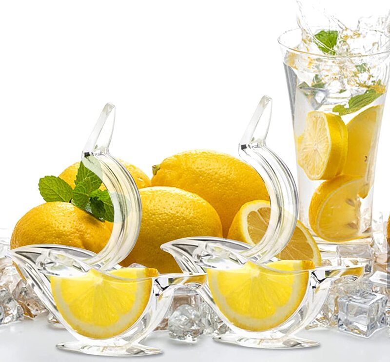 Pemeras Irisan Lemon Akrilik Pembuat Jus Tangan Burung Jeruk Nipis Jeruk Nipis Penekan Jus Buah Logam Remas Manual untuk Peralatan Dapur