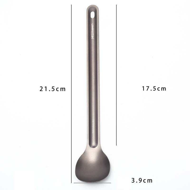 New Long-handled Titanium SpoonTitanium Spoon Camping Spoon Outdoor Tableware