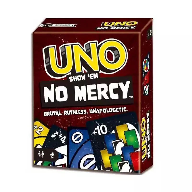 ใหม่เกมการ์ดแบบ Uno NO เมตตาเกมกระดานการ์ตูนอะนิเมะรูปแบบเกมสนุกๆสำหรับครอบครัวเกม UNO NO ความเมตตาเกมการ์ดเกม christma