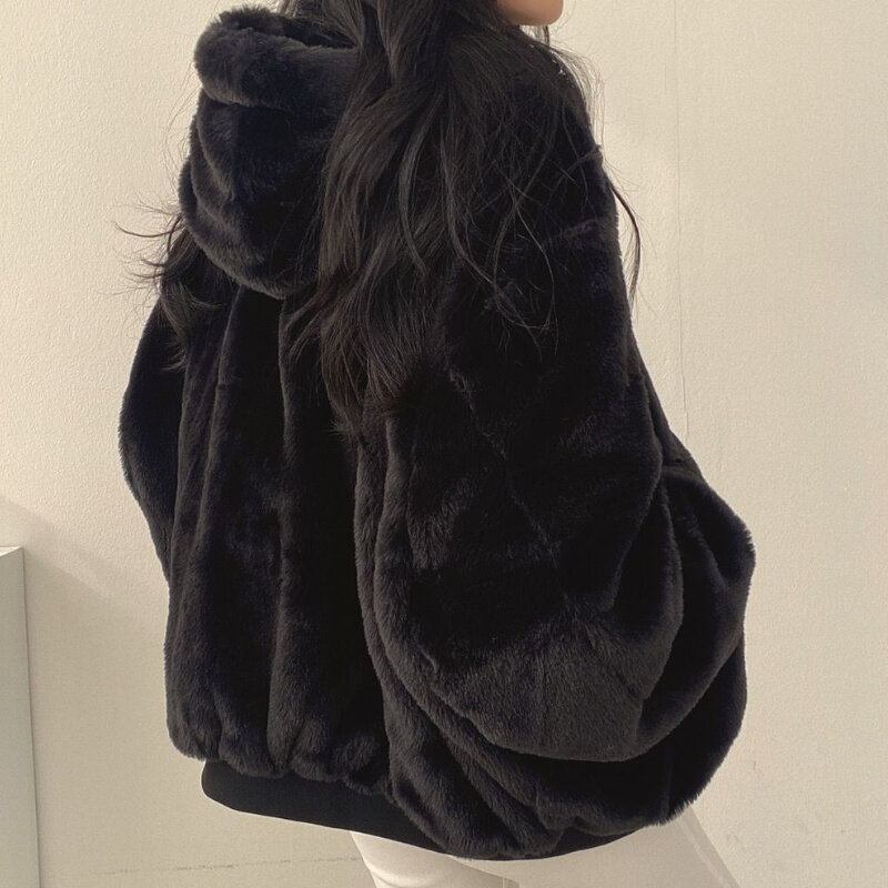 Parkas gruesas con capucha para mujer, chaqueta informal cómoda de doble capa, estilo coreano, abrigos sencillos y cálidos, otoño e invierno, 2023
