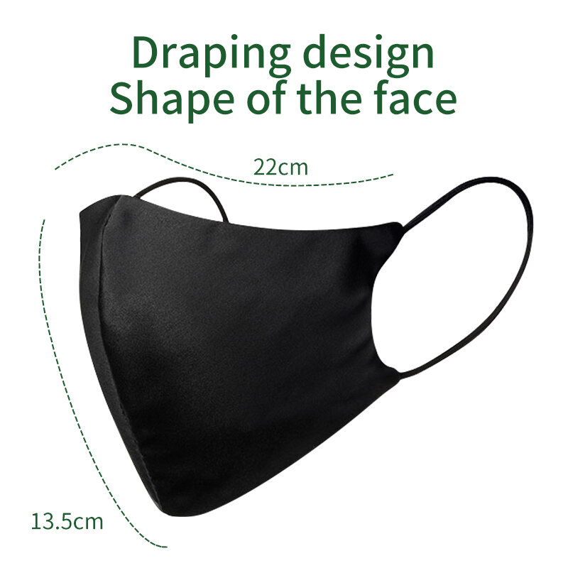 Máscara de seda dupla camada verão amoreira protetor solar de seda anti ultravioleta lavável tridimensional respirável enviar 2 filtros