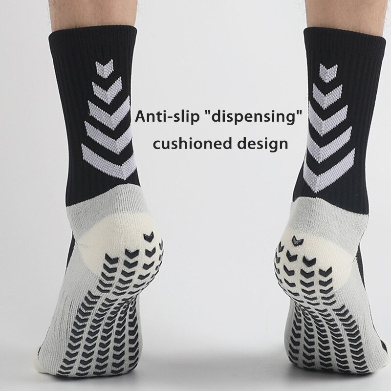 Футбольные носки, нескользящие спортивные профессиональные носки для бега, спортивные носки-трубы средней высоты носки для футбола для мужчин
