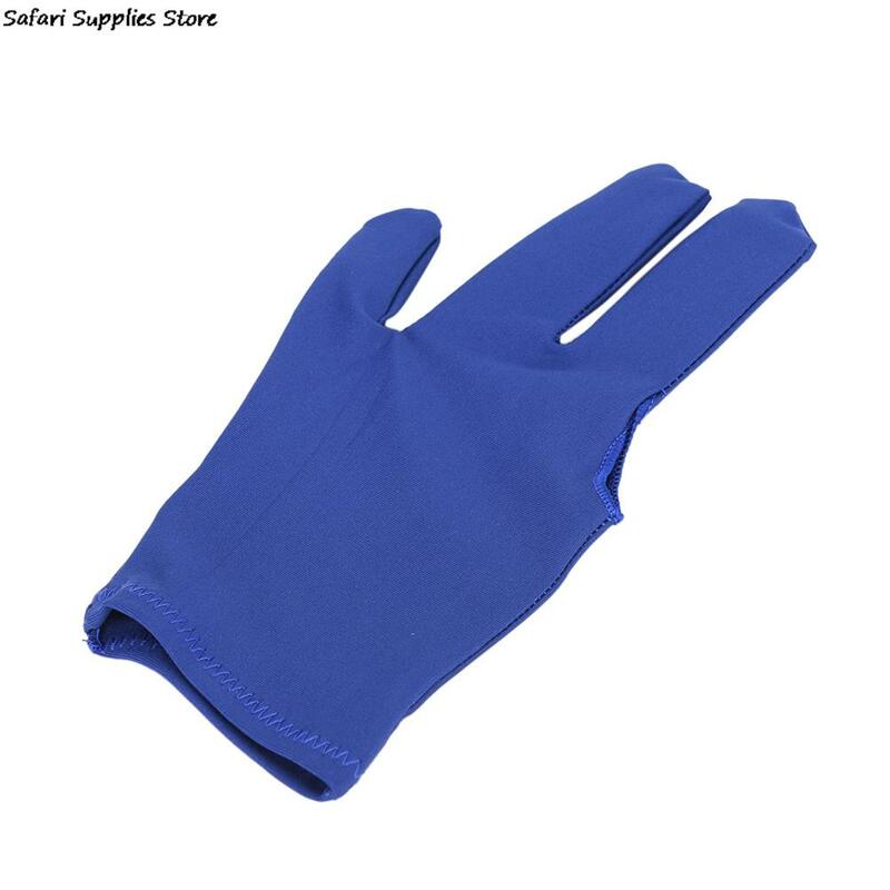 1pcs New Durable Nylon 3 Fingers Glove for Billiard Pool Snooker Cue Shooter 4 Colors