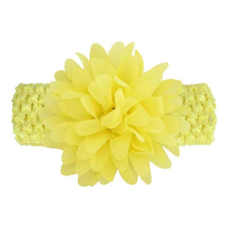 Fasce per neonate fiore in Chiffon morbido elastico accessori per capelli fascia per capelli BX0D