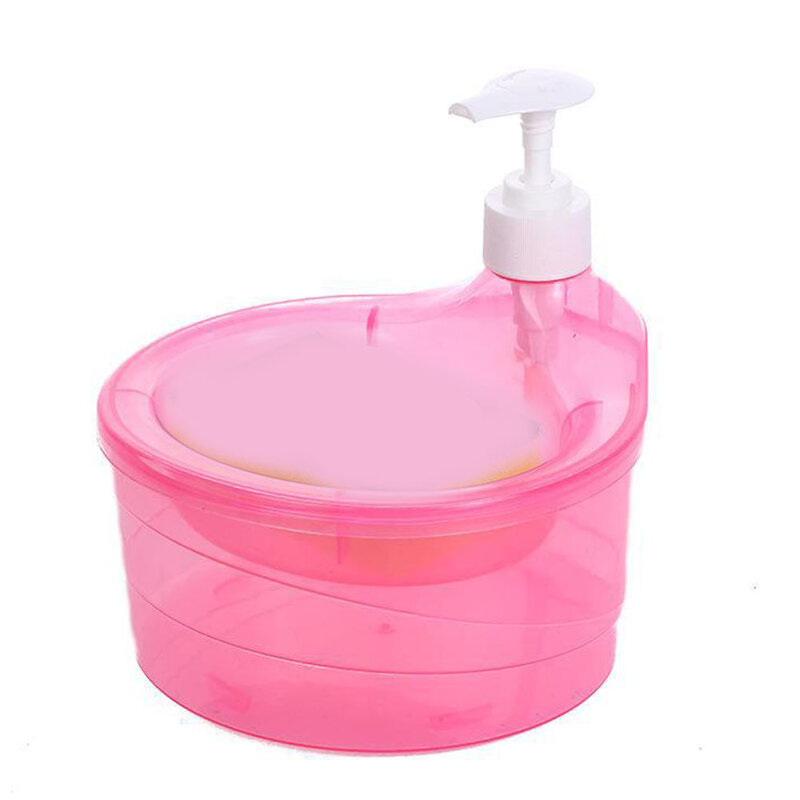 Wash Sponge Dish Brush 2 In 1 Automatic Cleaning Tools Kitchen Dishwasher Outlet Box PE Material Soap Dispenser