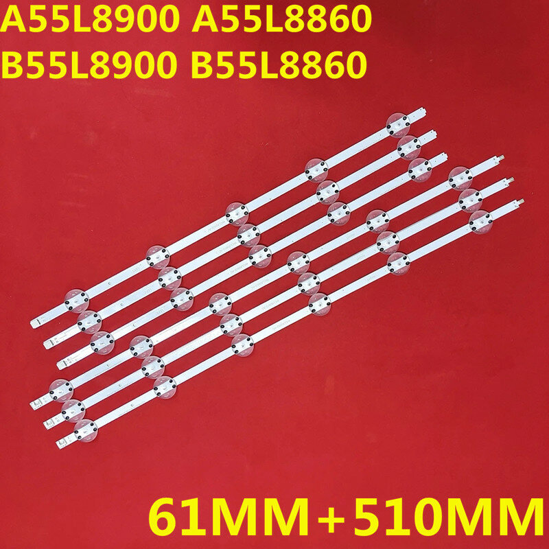 Bande de rétroéclairage LED pour LM41-00656A de LM41-00655A L5 A55L8900 A55L8860 B55L8900 5A B55L8860 5S WCL60602-AC