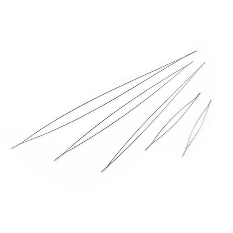5pcs Big Eye Curved Bead Needle Convenient Beading Tool for DIY Jewelry Making 97QE
