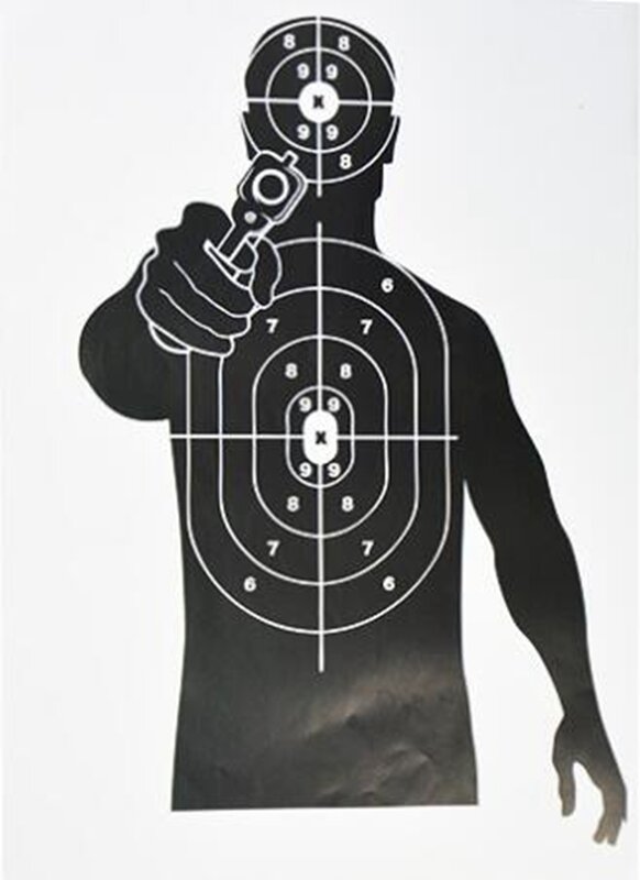Cible en papier humanoïde pour l'entraînement au tir en plein air, champ de tir, cibles de silhouette, 45x32cm, 5 pièces