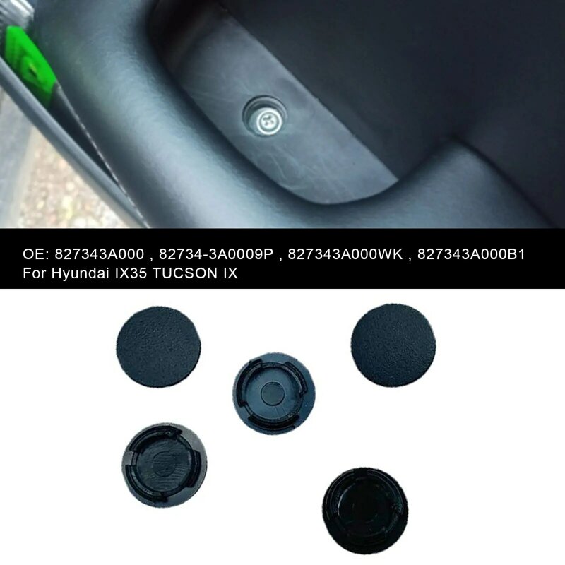 Tapa de piezas para manija de puerta de coche, cubierta de tornillo con Clip para Hyundai IX35, TUCSON IX, 827343A000, 82734-3A0009P, 5 unidades