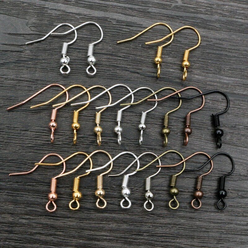 100pcs 20*17mm Gold Antique bronze Ear Hooks Earrings Clasps Findings Earring Wires For Jewelry Making Supplies Wholesale
