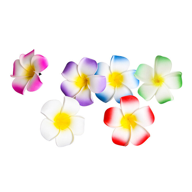 Pinzas para el pelo de flores de Plumeria para mujer y niña, horquillas bonitas, pasadores de flores de huevo, accesorios para el cabello de fiesta de boda hawaiana, 1 pieza